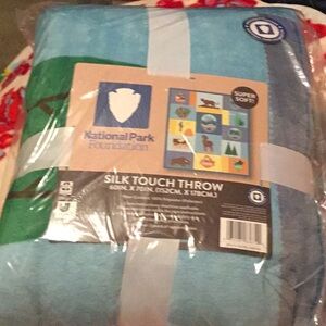 US NATIONAL PARKS silk touch Plush Throw Blanket Travel RV Camping Hiking new